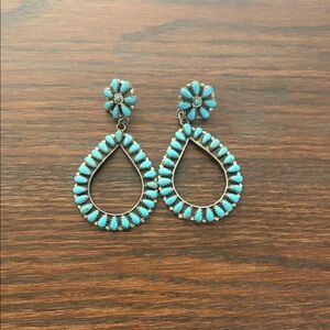 Authentic Turquoise Teardrop Earrings
